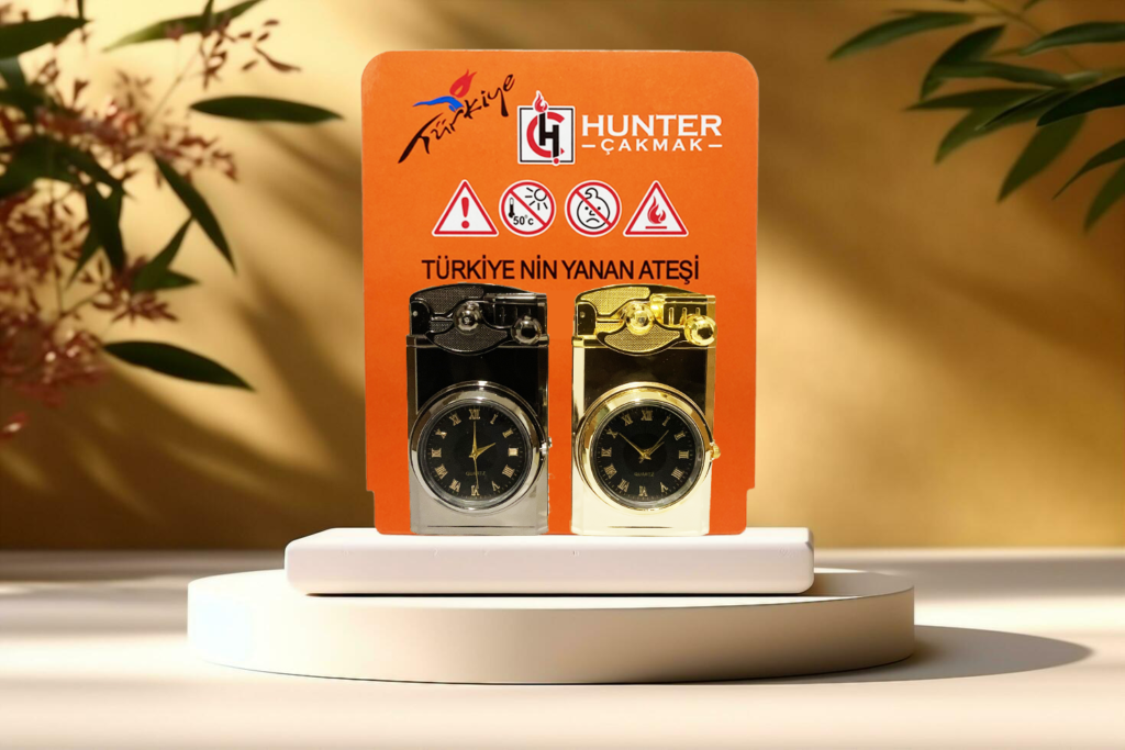 Hunter Premium Saat Detaylı Çelik Çakmak